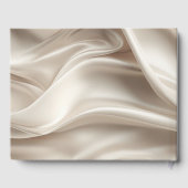  Vrouwelijke Champagne Gouden Faux Satijn Huwelijk Gastenboek (Achterkant)