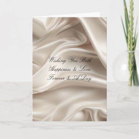  vrouwelijke champagne gouden romantische bruiloft kaart (Voorkant)