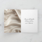  vrouwelijke champagne gouden romantische bruiloft kaart (Binnen)