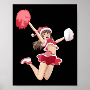 Vrouwelijke cheerleader van strik tot teen cheerle poster