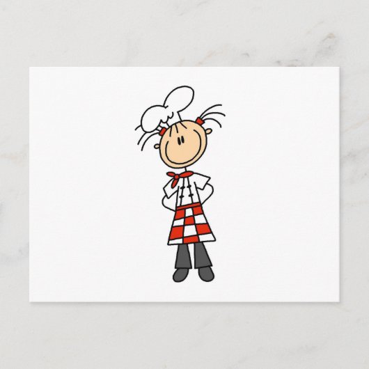 Vrouwelijke Chef Briefkaart (Voorkant)