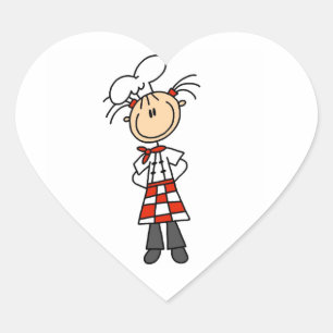 Vrouwelijke Chef Hart Sticker