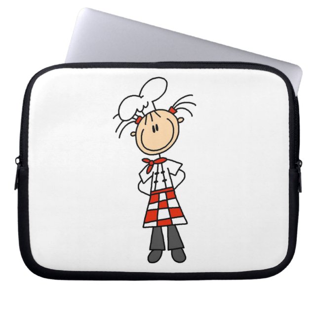 Vrouwelijke Chef Laptop Sleeve (Voorkant)