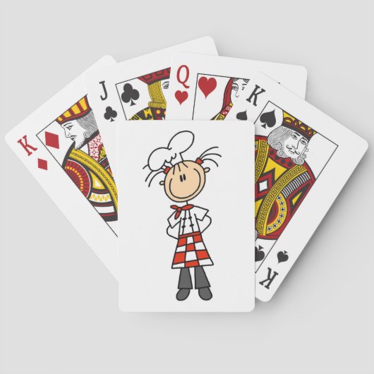 Vrouwelijke Chef Pokerkaarten (Achterkant)