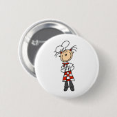 Vrouwelijke Chef Ronde Button 5,7 Cm (Voorkant /achterkant)