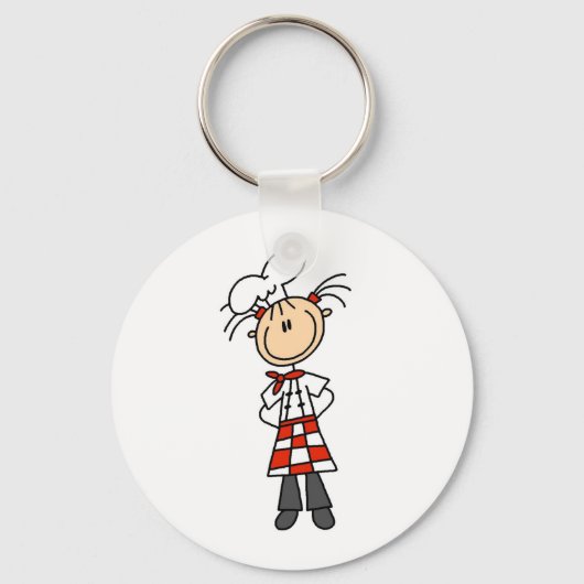 Vrouwelijke Chef Sleutelhanger (Voorkant)