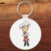 Vrouwelijke Chef Sleutelhanger (Voorkant)