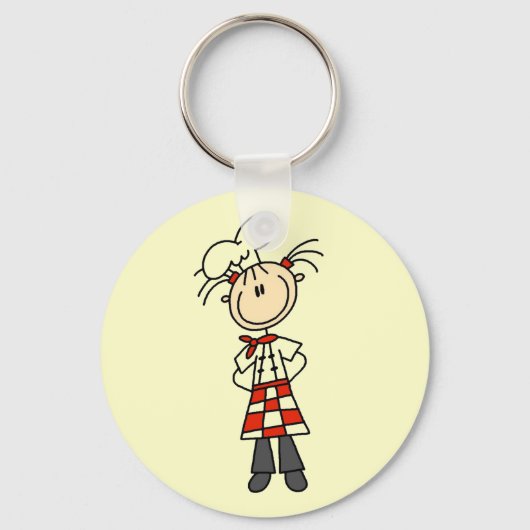 Vrouwelijke Chef Sleutelhanger (Voorkant)