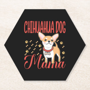Vrouwelijke Chihuahua-hond Moeder Kartonnen Onderzetters