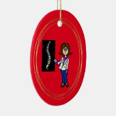 Vrouwelijke chiropractor, rugdokter ornament (Rechts)