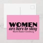 Vrouwelijke citaat van Ruth Bader Ginsburg Briefkaart (Voorkant / Achterkant)