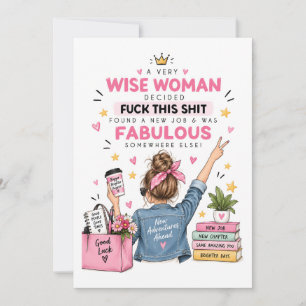 Vrouwelijke collega vertrekt - Grappige collega ve Feestdagenkaart