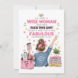 Vrouwelijke collega vertrekt - Grappige collega ve Feestdagenkaart