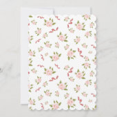 Vrouwelijke Coquette  Bloemen Verjaardagsfeest Kaart (Achterkant)