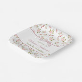 Vrouwelijke Coquette  Bloemen Verjaardagsfeest Papieren Bordje (Gebogen)