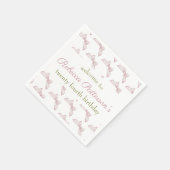 Vrouwelijke Coquette  Bloemen Verjaardagsfeest Servet