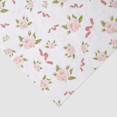 Vrouwelijke Coquette Esthetische Bloemen Roze Lint Tissuepapier (Detail)