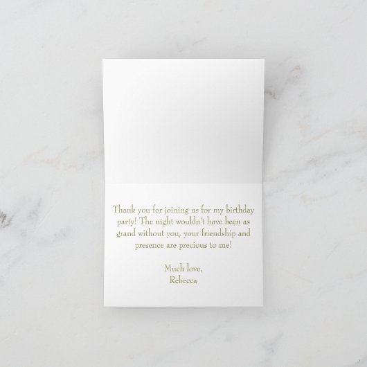 Vrouwelijke Coquette Waterverf Roze Boog Bedankkaart (Binnen)