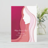 Vrouwelijke dagkaart met vrouwenprofiel kaart (Staand voorkant)