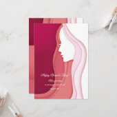 Vrouwelijke dagkaart met vrouwenprofiel kaart (Voorkant / Achterkant in situ)