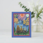 VROUWELIJKE DIEREN VAN 4 JULI VROUWEN FEESTDAGENKAART (Staand voorkant)