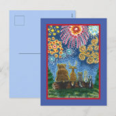 VROUWELIJKE DIEREN VAN 4 JULI VROUWEN FEESTDAGENKAART (Voorkant / Achterkant)