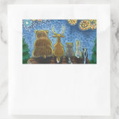 VROUWELIJKE DIEREN VAN 4 JULI VROUWEN RECHTHOEKIGE STICKER (Tas)