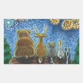 VROUWELIJKE DIEREN VAN 4 JULI VROUWEN RECHTHOEKIGE STICKER (Voorkant)