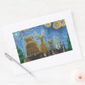 VROUWELIJKE DIEREN VAN 4 JULI VROUWEN RECHTHOEKIGE STICKER (Envelop)