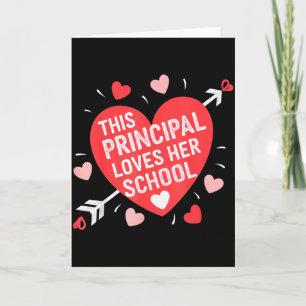 Vrouwelijke directeur Valentijnsdag schooldirecteu Kaart