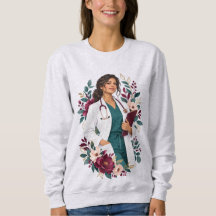 Vrouwelijke Dokter Portret Winter Sweatshirt