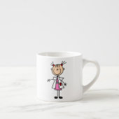 Vrouwelijke Dokter Stick Figure Espresso Kop (Rechts)