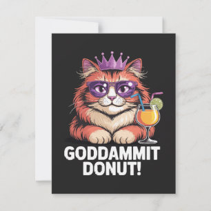 Vrouwelijke Donut Prinses Kat Meme Aankondiging
