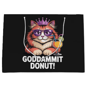 Vrouwelijke Donut Prinses Kat Meme Groot Cadeauzakje