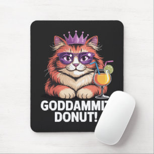 Vrouwelijke Donut Prinses Kat Meme Muismat