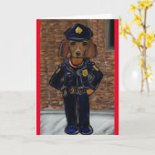 Vrouwelijke Doxie Kaart (Gele Bloem)