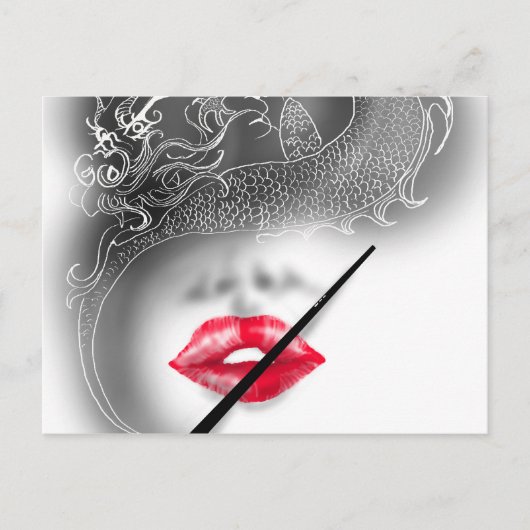 vrouwelijke draak briefkaart (Voorkant)