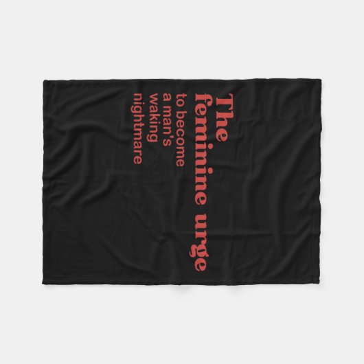 Vrouwelijke drang om te lopen fleece deken (Voorkant (Horizontaal))