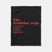 Vrouwelijke drang om te lopen fleece deken (Voorkant)