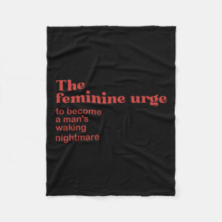 Vrouwelijke drang om te lopen fleece deken