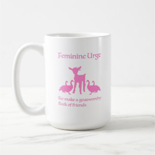 "Vrouwelijke drang om vrienden te maken die het wa Koffiemok