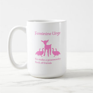 "Vrouwelijke drang om vrienden te maken die het wa Koffiemok