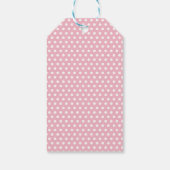 Vrouwelijke Dreamcatcher Roze Gouden Bloemen doops Cadeaulabel (Achterkant)