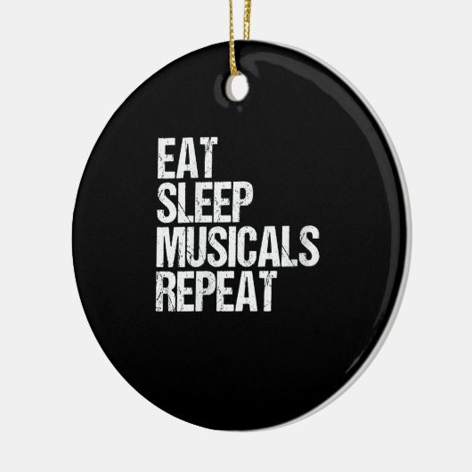 Vrouwelijke Eat Sleep Musicals Herhalen Broadway A Keramisch Ornament (Links)