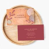 Vrouwelijke Elegante waterverf Typografie Visitekaartje