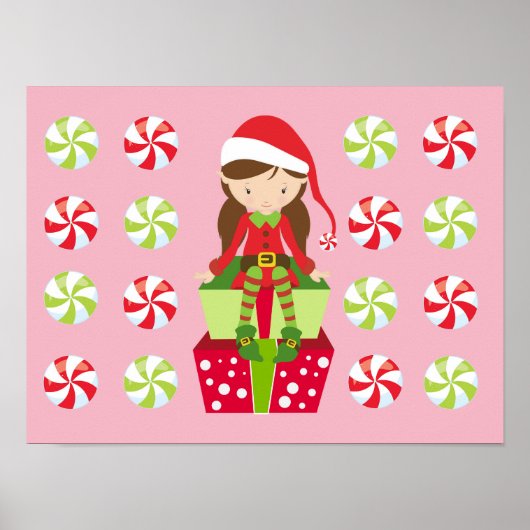 Vrouwelijke Elf met Snoepjes Poster (Voorkant)