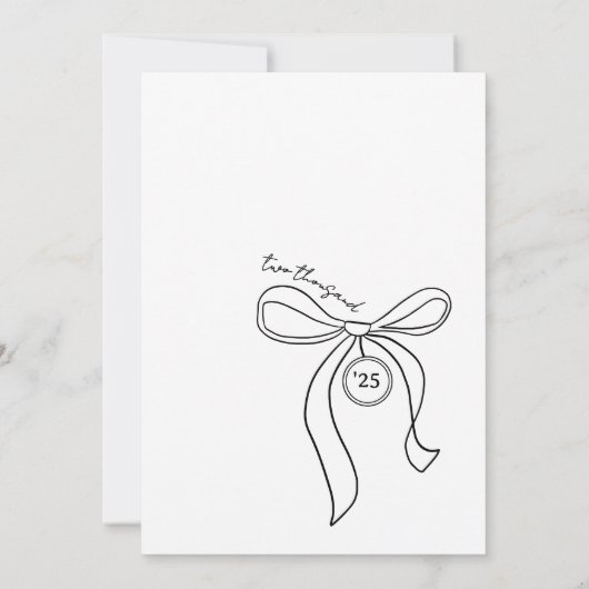 Vrouwelijke en elegante Afstuderen schets Kaart (Achterkant)