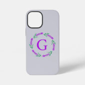 Vrouwelijke en Schattigee minimalistische lavendel iPhone Hoesje (Achterkant)