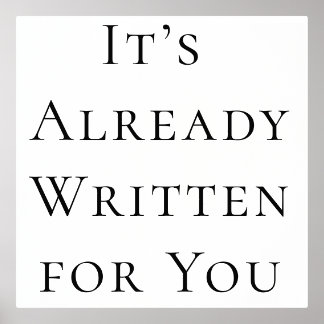 Vrouwelijke Faith Wall Art - Het is al geschreven Folie Afdrukken