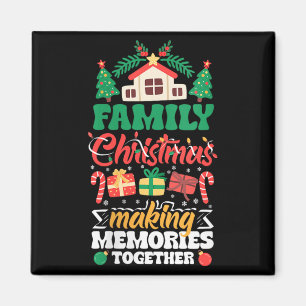 Vrouwelijke familie Kerstmis het maken van herinne Magneet